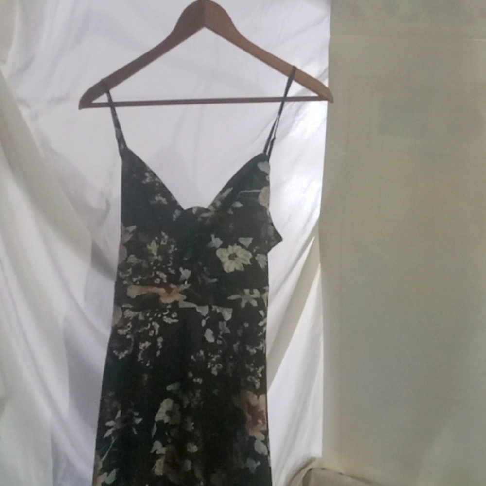 Floral satin shein dress